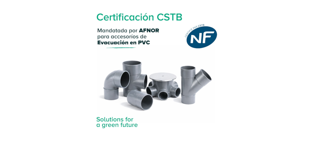 Certificação NF para acessórios de evacuação em PVC
